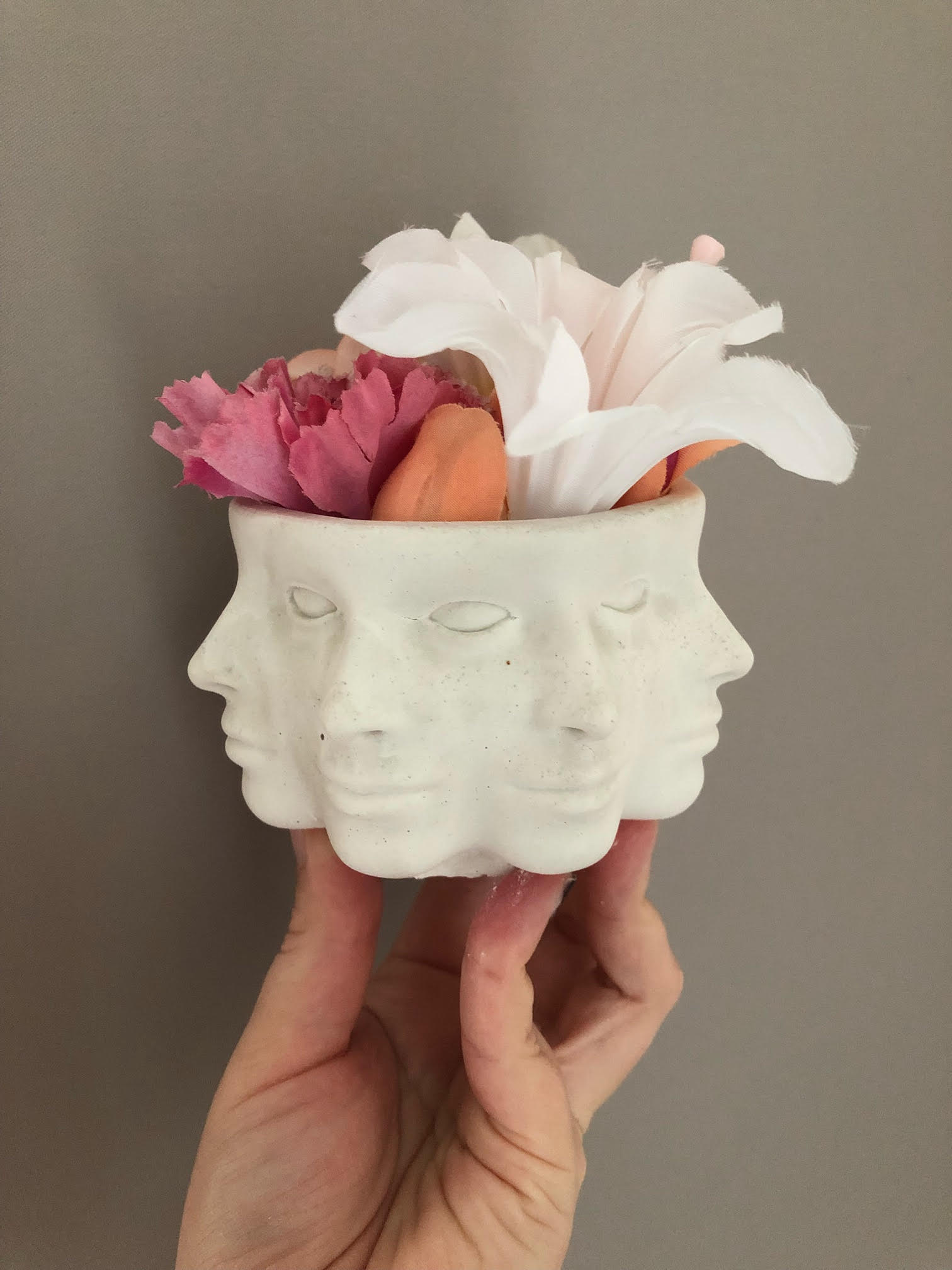 All of the Faces Planter Pot